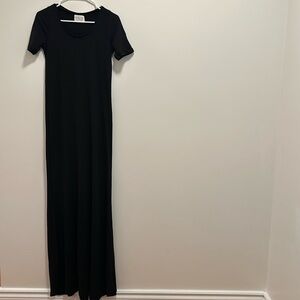 Long black T-shirt dress